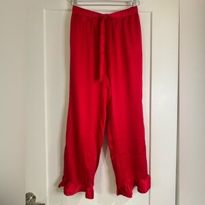 Victoria's Secret satin ruffle pajama pants